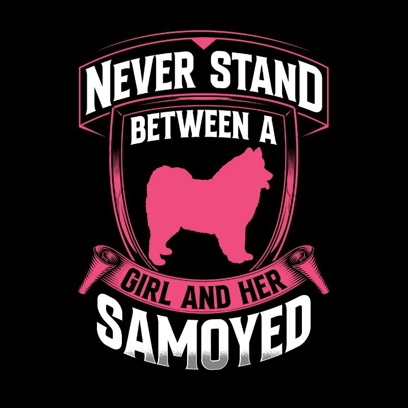 Mädchen und ihr Samojede Samojedenspitz