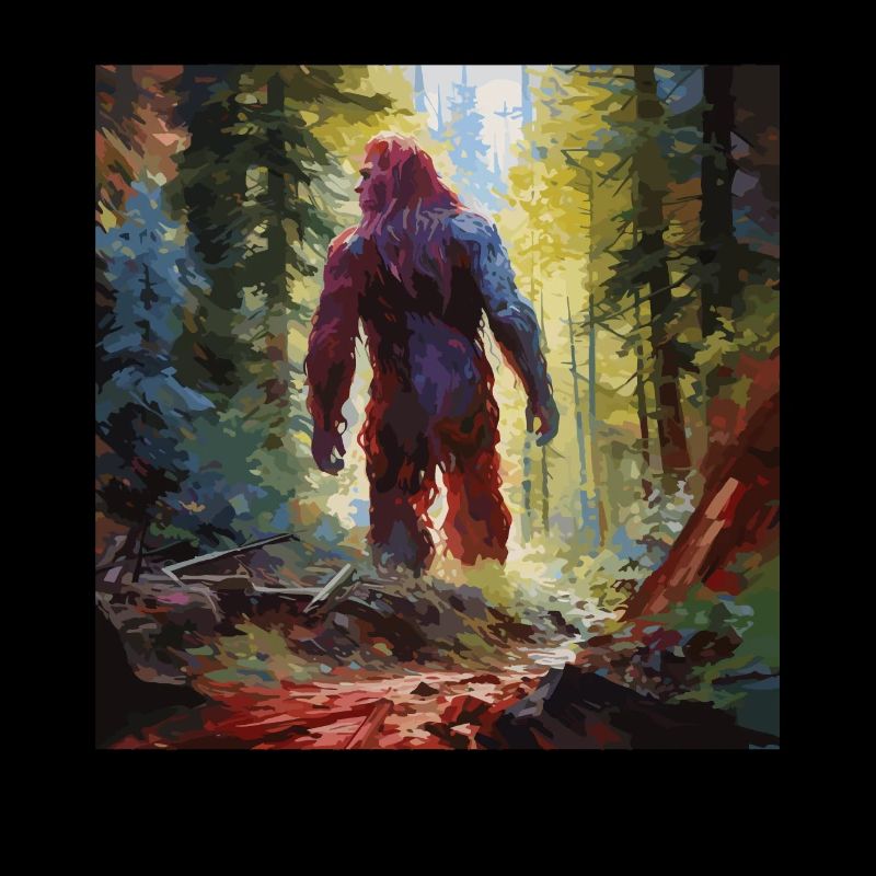 Gemälde Kunst Sasquatch Funny Graphic Acts