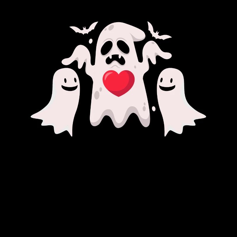 Halloween Ghost Heart Ghost Funny Halloween Ghosts
