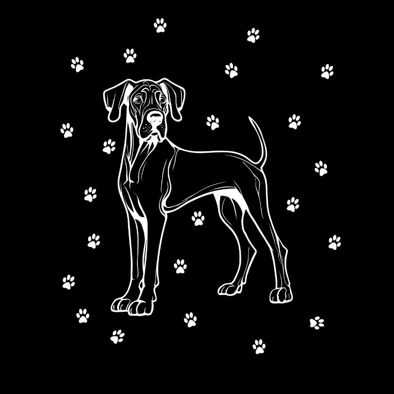 Dogue allemand avec de petites pattes