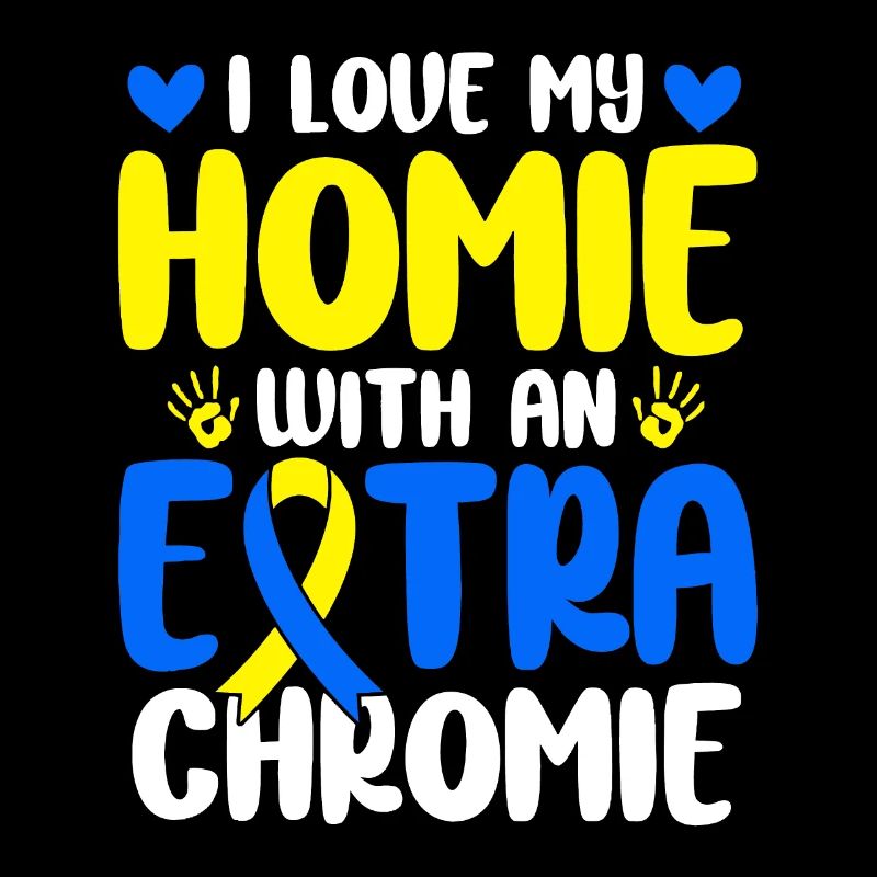 J’aime mon avec le syndrome de Down de Chromie supplémentaire