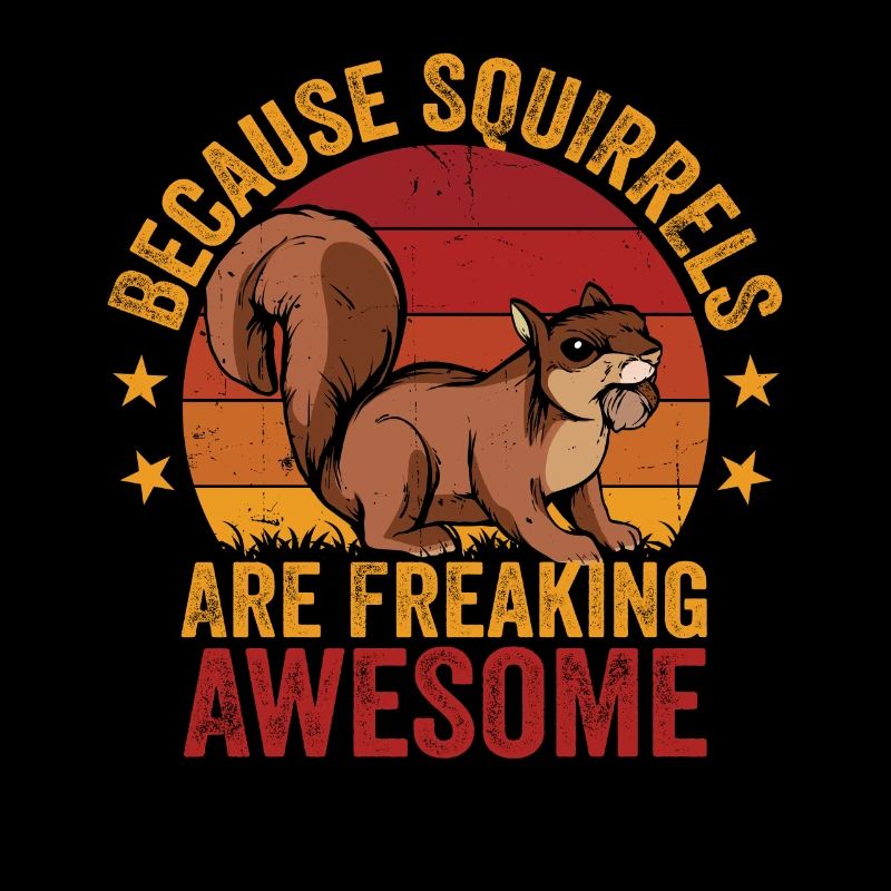 Vintage Because Squirrels Are Awesome Retro Funny