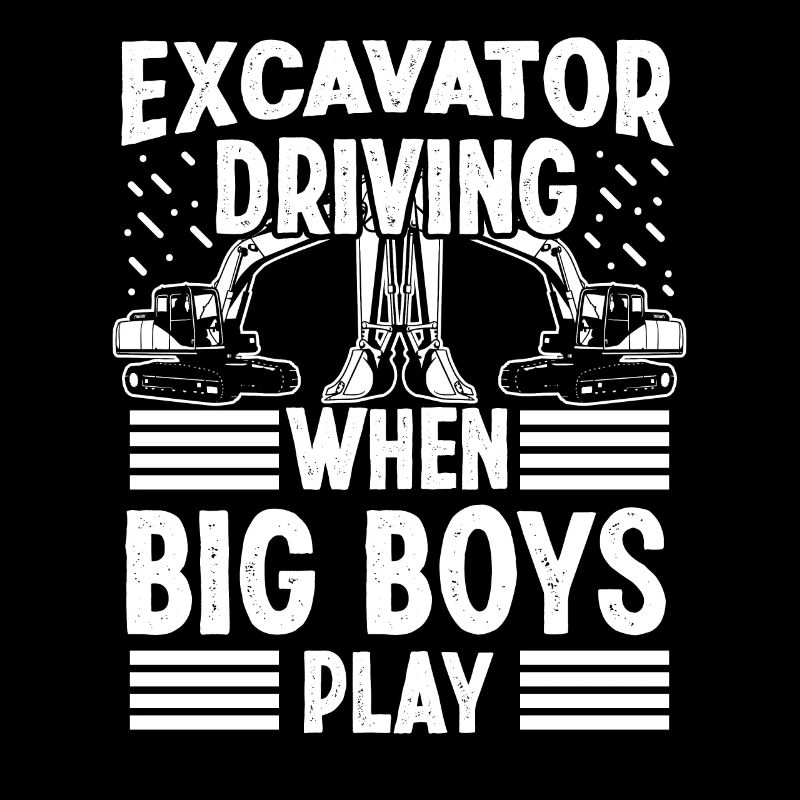 Baggerfahrer Excavator Driving Big Boy Play Bagger