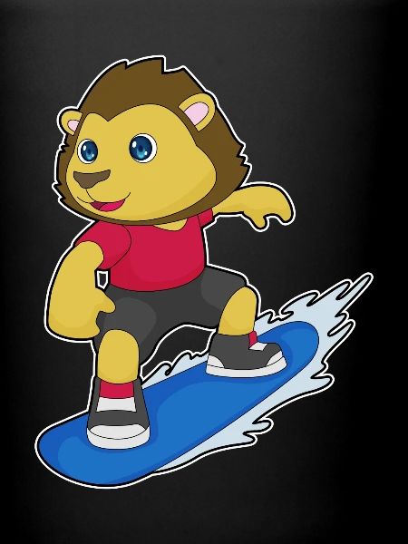 Löwe Snowboarder Snowboard