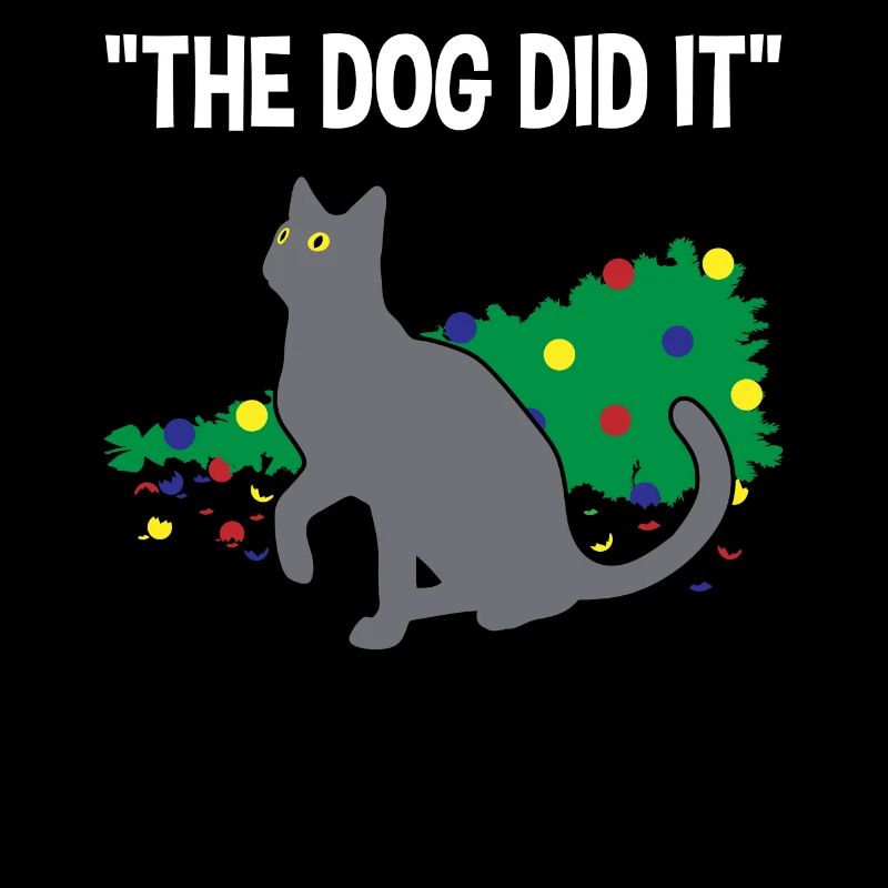 Mischievous Cat Guilt on Dog Gift