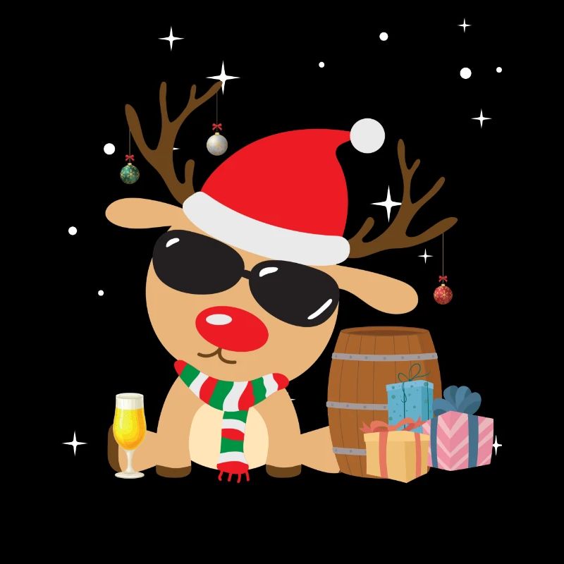 Drôle de renne Noël Noël bière Design