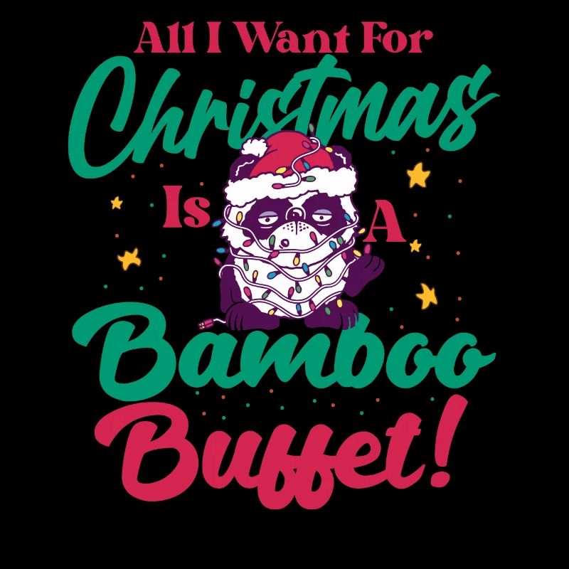 drôle panda Noël matin Vibes