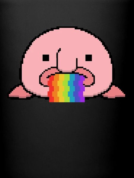 Blobfish arc-en-ciel Pixel