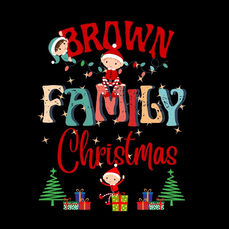 Conception de célébration de Noël de la famille marron