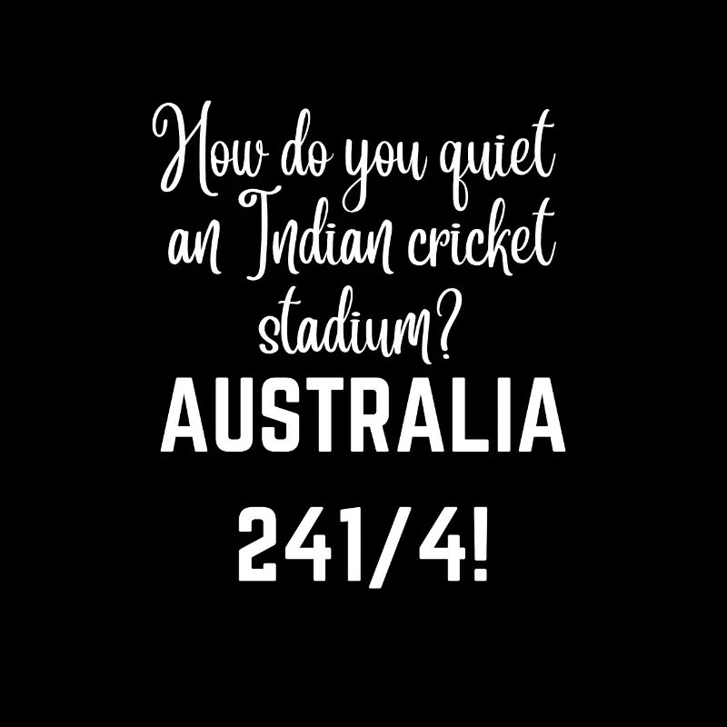Funny Cricket Text Design India /Australia Final
