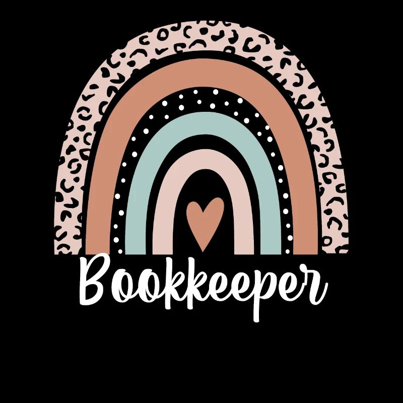 Bookkeeper Rainbow Leopard Funny Bookkeeper