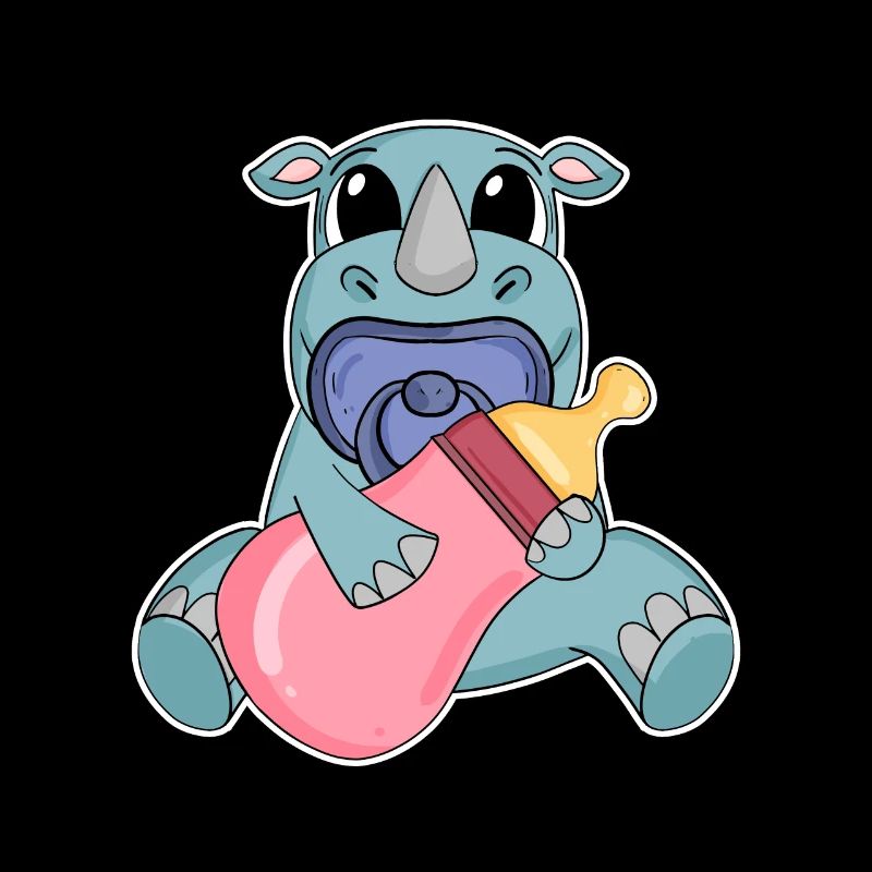 Motif de bébé rhinocéros