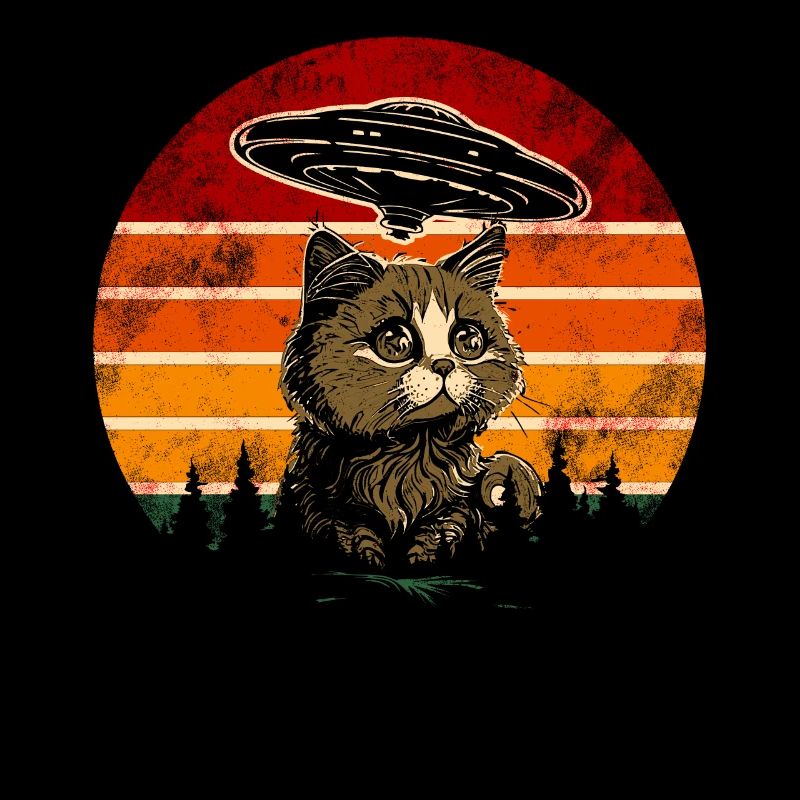 Funny Cats-Selfie UFOs Alien Spaceship Kitty