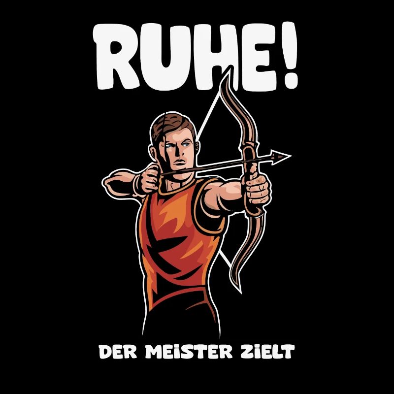 Ruhe! Der Meister zielt! Bogenschießen Bogensport