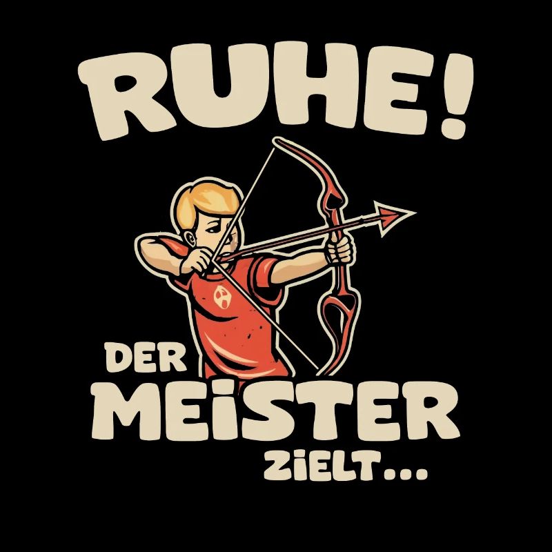 Ruhe! Der Meister zielt! Bogenschießen Bogensport