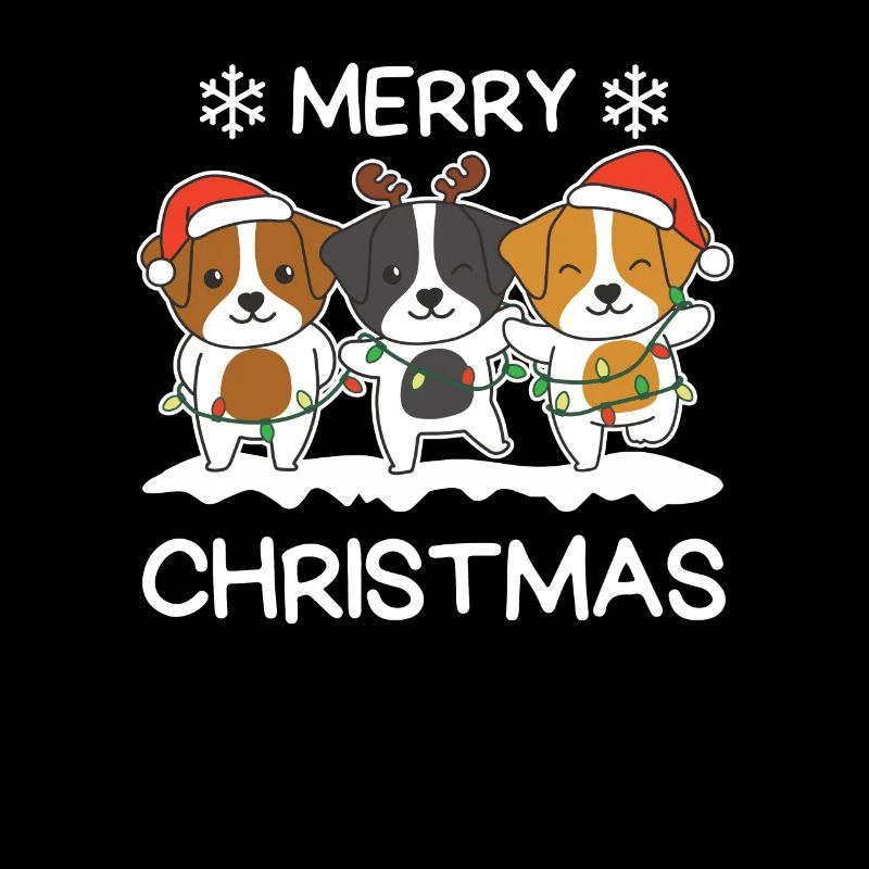 Joyeux Noël Jack Russell Chiens de la veille de Noël