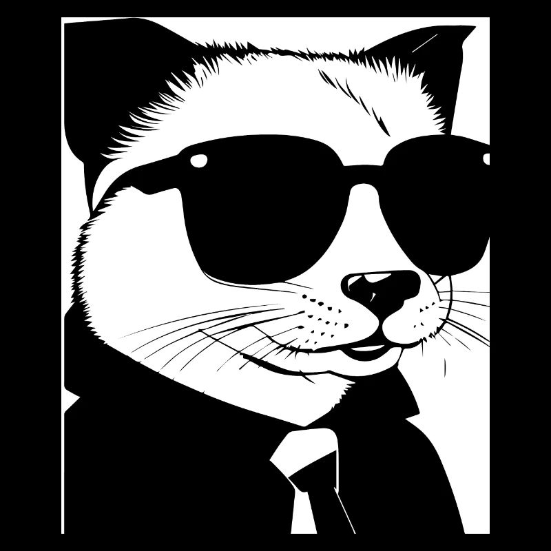 Frettchen mit Sonnenbrille Coole Frettchen