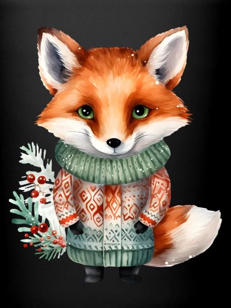 Winterfuchs im Pullover
