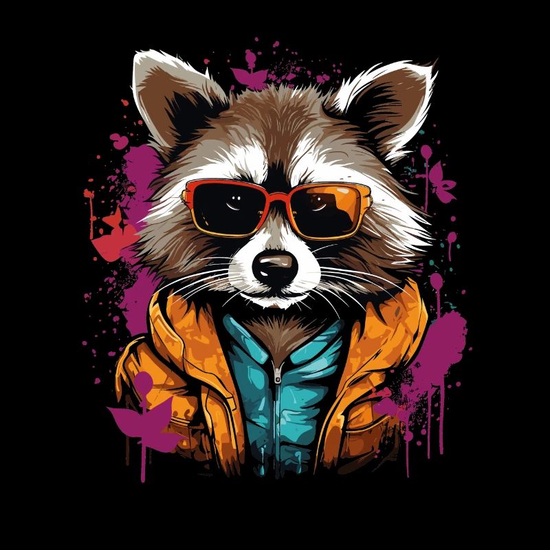 Graffiti Raccoon Sunglasses