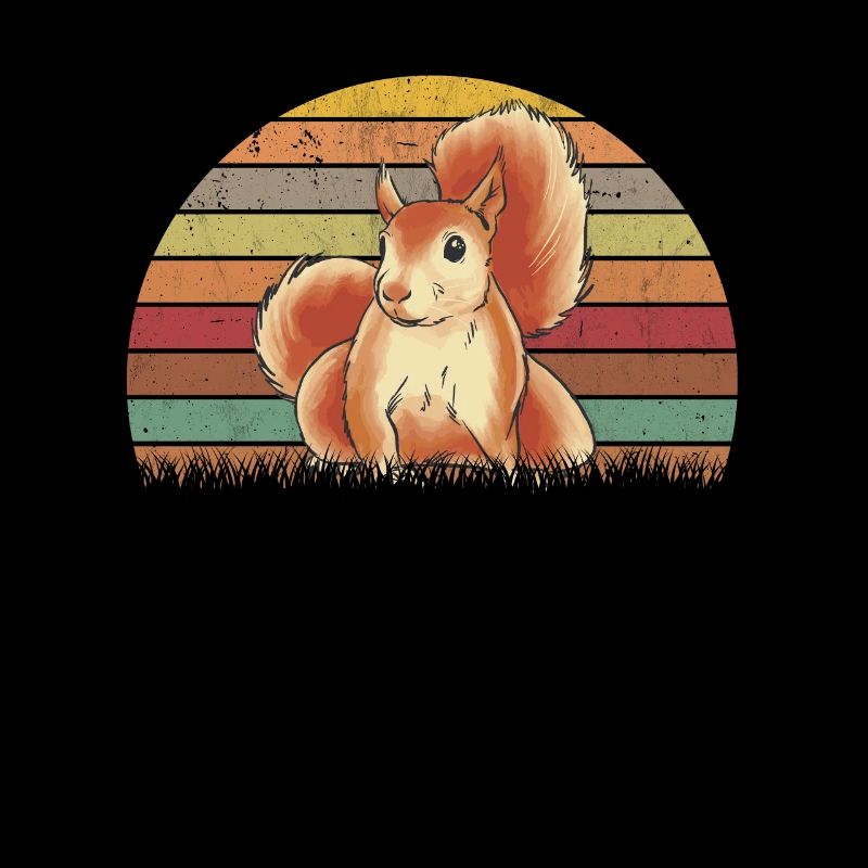 Eichhörnchen Retro Squirrel