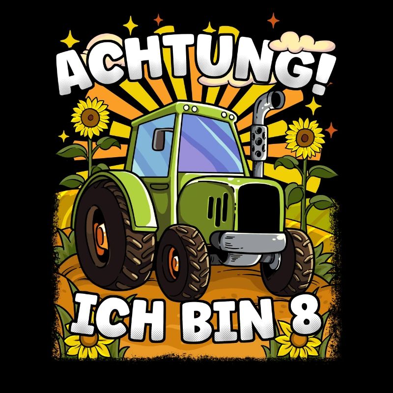 Traktor Geburtstag Achtung Ich Bin 8