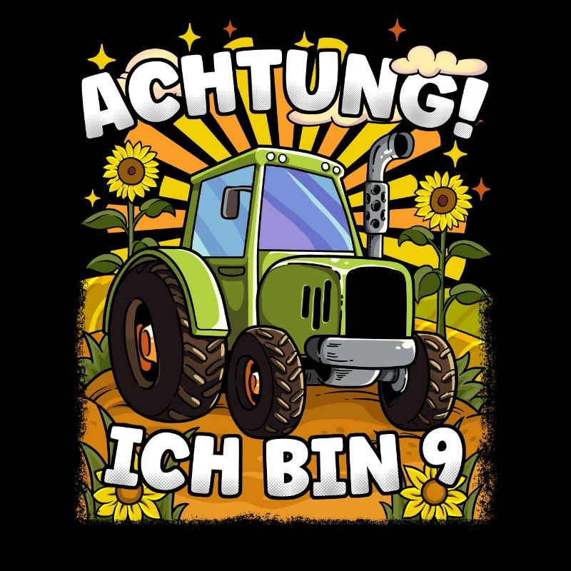 Traktor Geburtstag Achtung Ich Bin 9