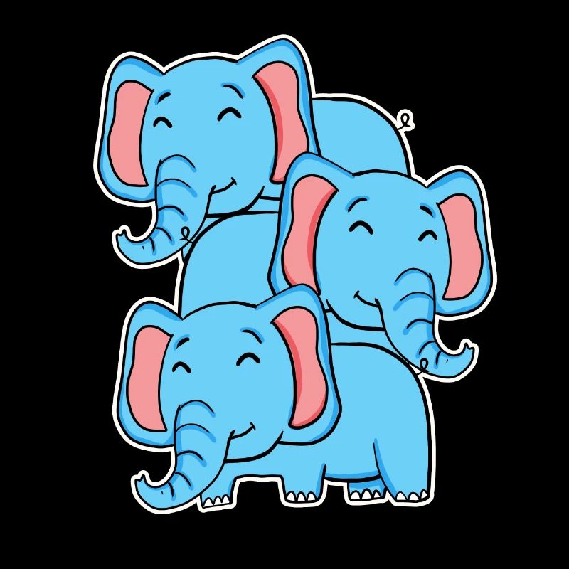 Éléphant mignon - Motif d’éléphant