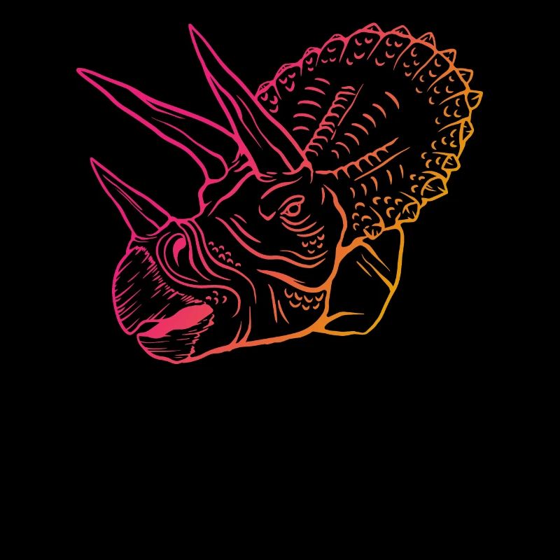 Néon Triceratops Style rétro collection