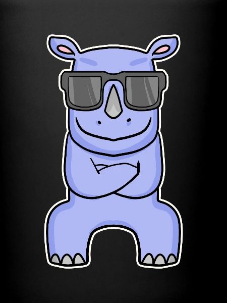 Nilpferd mit Brille