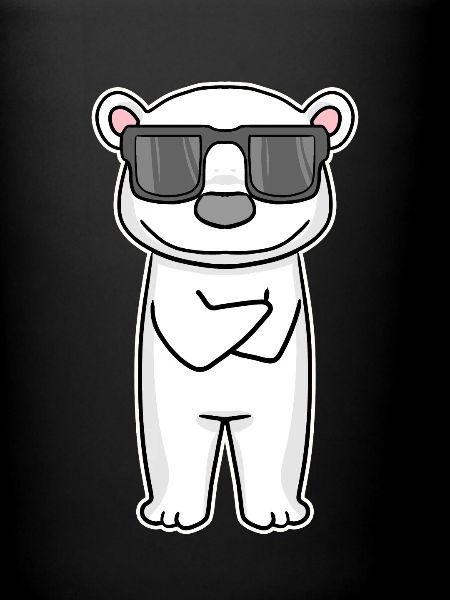 Eisbär mit Brille