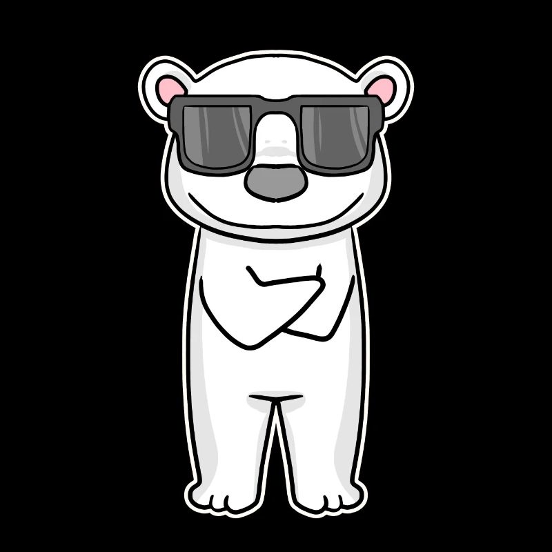 Eisbär mit Brille
