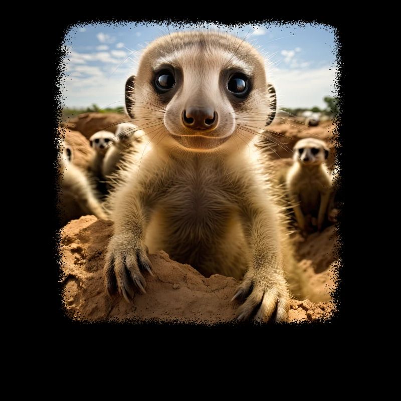 Meerkat realistic Erdmännchen