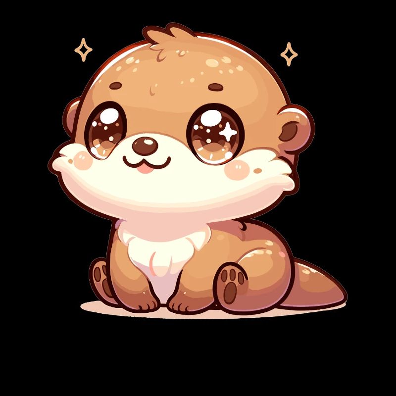 Kawaii Otter Illustration