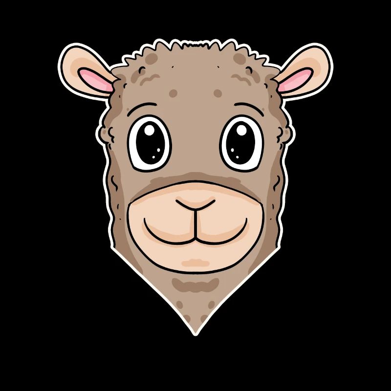 Tête d’animal de lama Tête d’animal