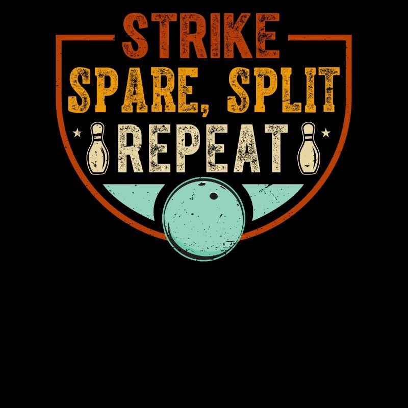 Bowling Oberteil - Strike Spare Split Repeat