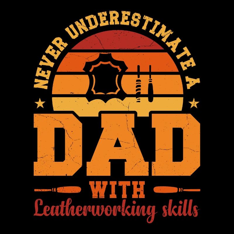 Husband Dad Hero Retro Leatherworker