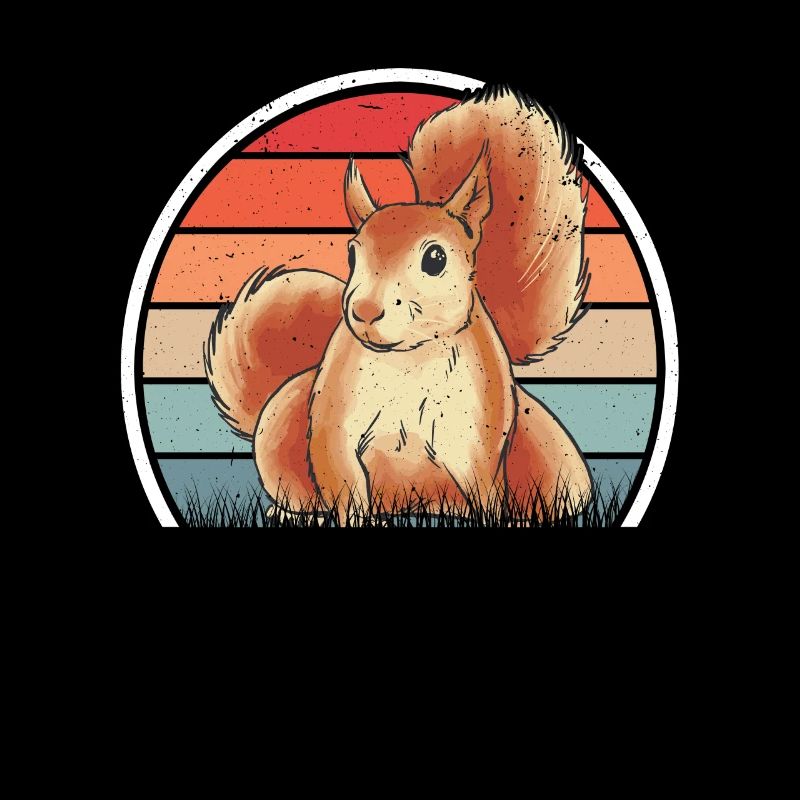 Eichhörnchen Retro Squirrel