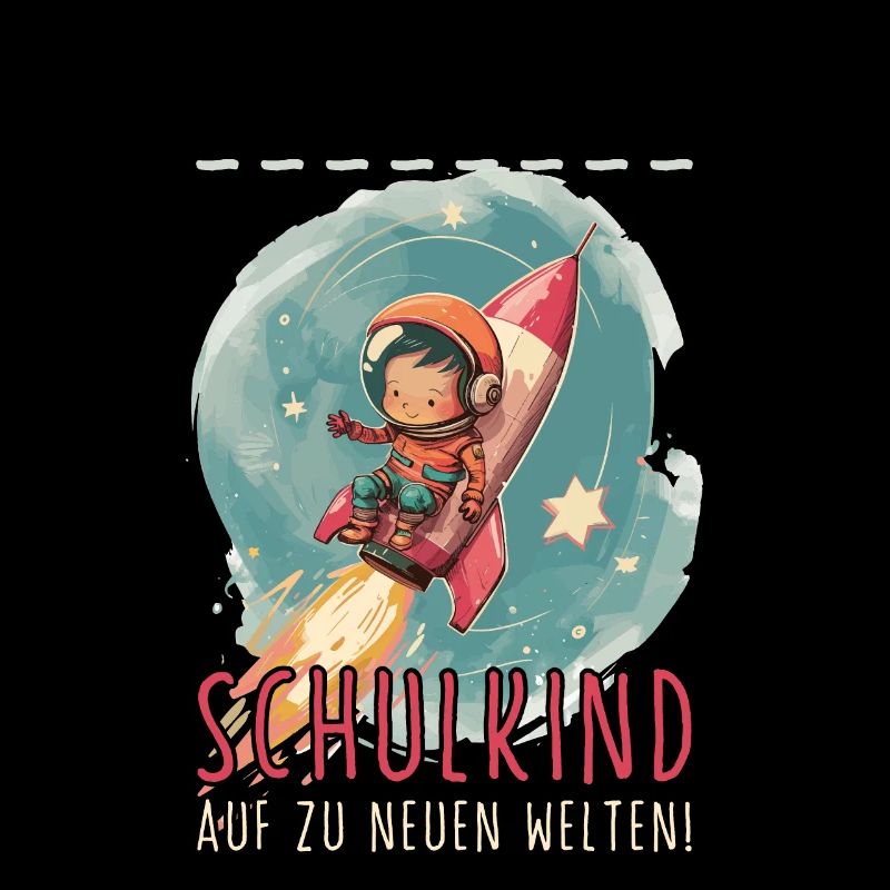 Astronaut Schulkind Personalisierbar Einschulung