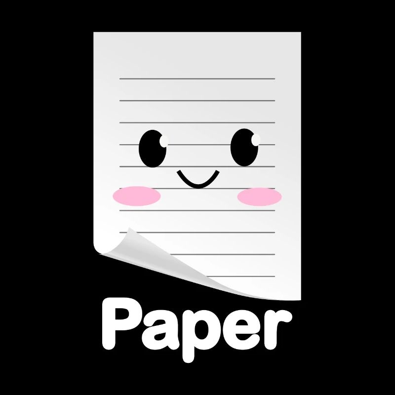 Ciseaux Papier Pierre Drôle Groupe Kawaii