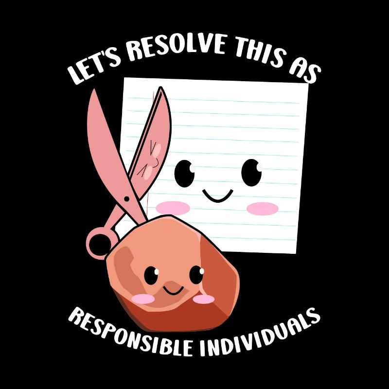 Ciseaux Papier Pierre Drôle Groupe Kawaii