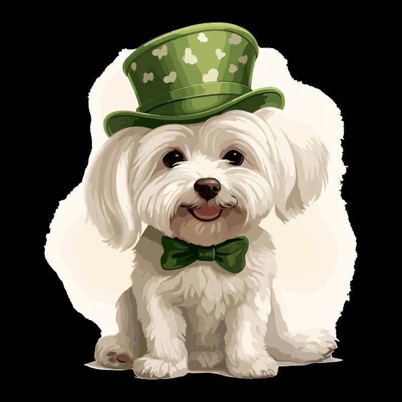 Maltese Dog Saint Patrick's Day St Patrick's Day