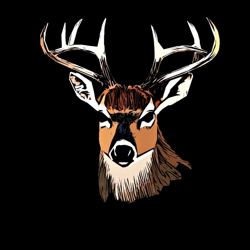 Rothirsch Geweih mit Hirschgeweih