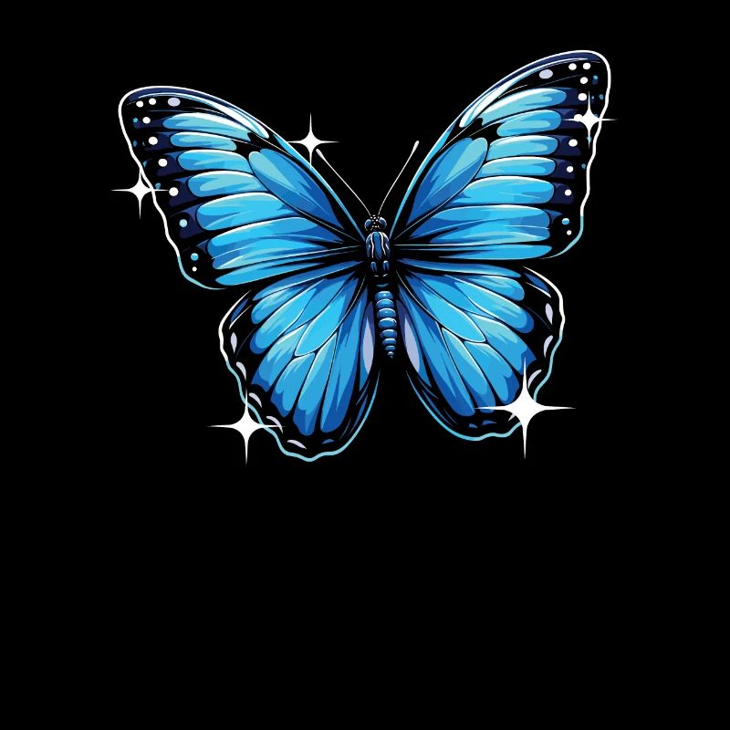 Papillon amoureux insecte insecte bleu Morpho papillon