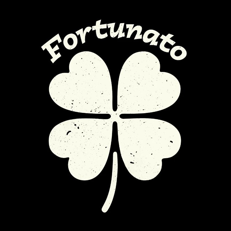 Fortunato emblème vieilli à quatre feuilles