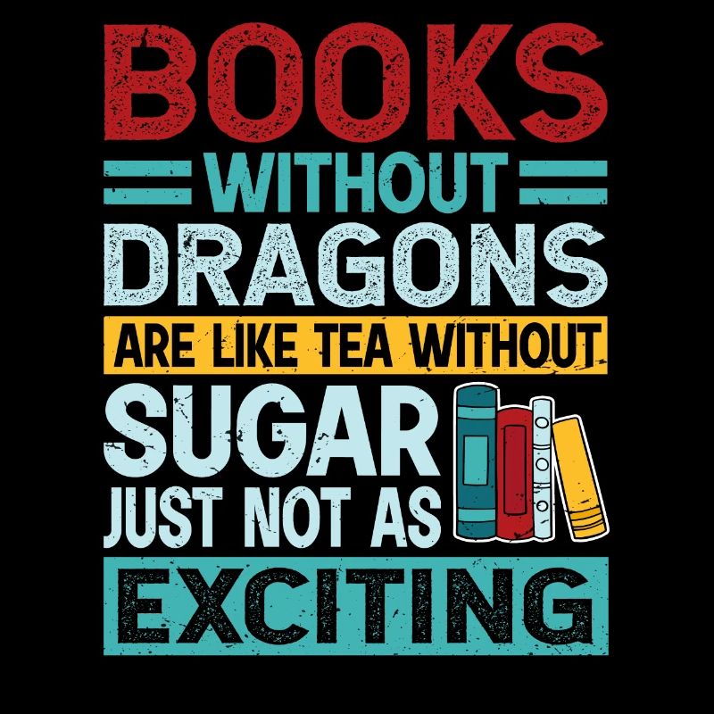 Drachen Buch Spruch - Books Without Dragons