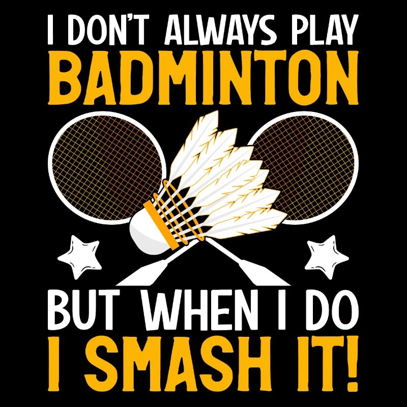 Lustiger Badmintonspieler