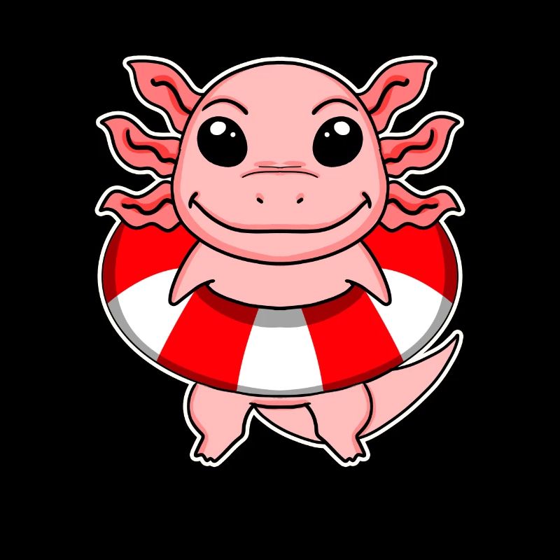 Axolotl Motiv Kinder Rettungsschwimmer