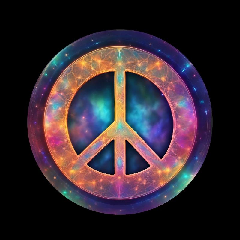 Kosmisches Friedenszeichen