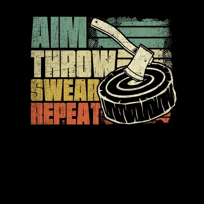 AIM Throw Swear Repeat Axenwerfer Axt werfen
