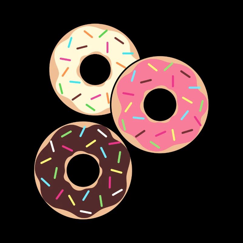 Donut sur le thème Donut pulvérisé drôle mignon